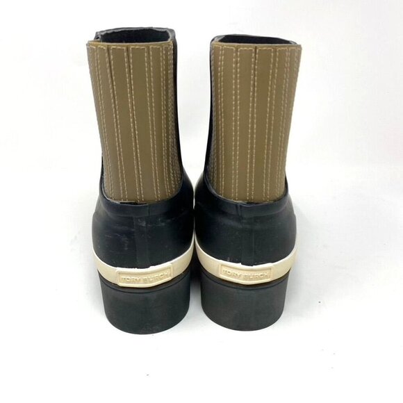 Tory Burch Hurricane Boots Foul Weather Ankle Rain Boots Black Size 9 NWOB - Picture 5 of 13
